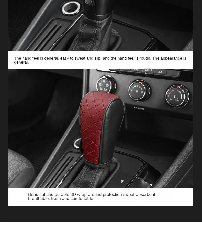 High Quality Car Gear Shift Handle Cover PU Leather Non-slip Wear-resistant Universal Car Automatic Gear Sheath Car Decoration - Image 10