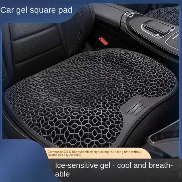 1pc Gel Seat Cushion - Honeycomb Design for Car/Office | Breathable & Machine Washable Pad, Ergonomic Support & Lightweight - Image 4