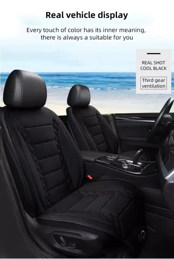 Universal Car Summer Cool Air Seat Cushion 12V/24V USB Charging Breathable Car Seat Cover With Fan Multi-color 3-SpeedAdjustment - Image 17