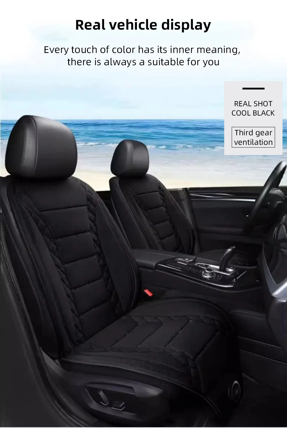 Universal Car Summer Cool Air Seat Cushion 12V/24V USB Charging Breathable Car Seat Cover With Fan Multi-color 3-SpeedAdjustment - Image 17